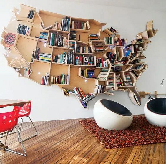 DIY creative bookshelf, both practical and beautiful