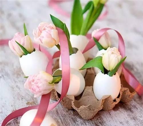 DIY gives you more fun! Planting flowers in the eggshell
